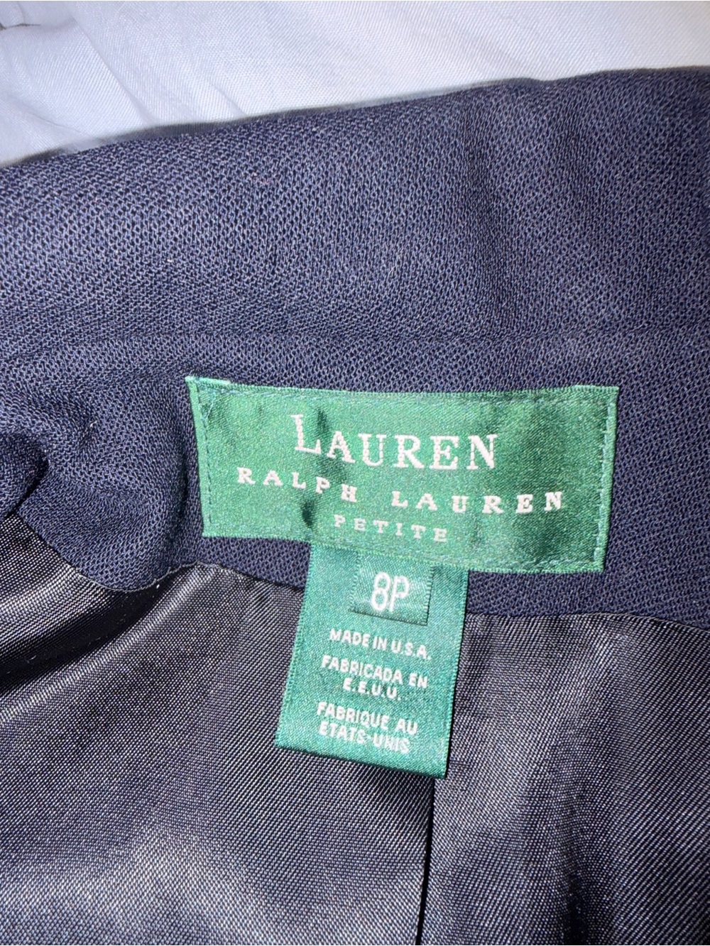 Lauren Ralph Lauren Black Blazer with Gold Embroidered Crest - Picture 6 of 8